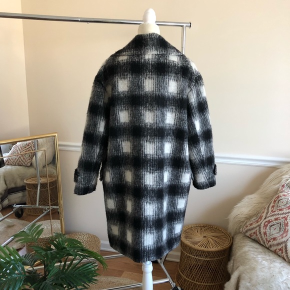 Banana Republic Italian Gingham Woolblend Coat S - Picture 6 of 8